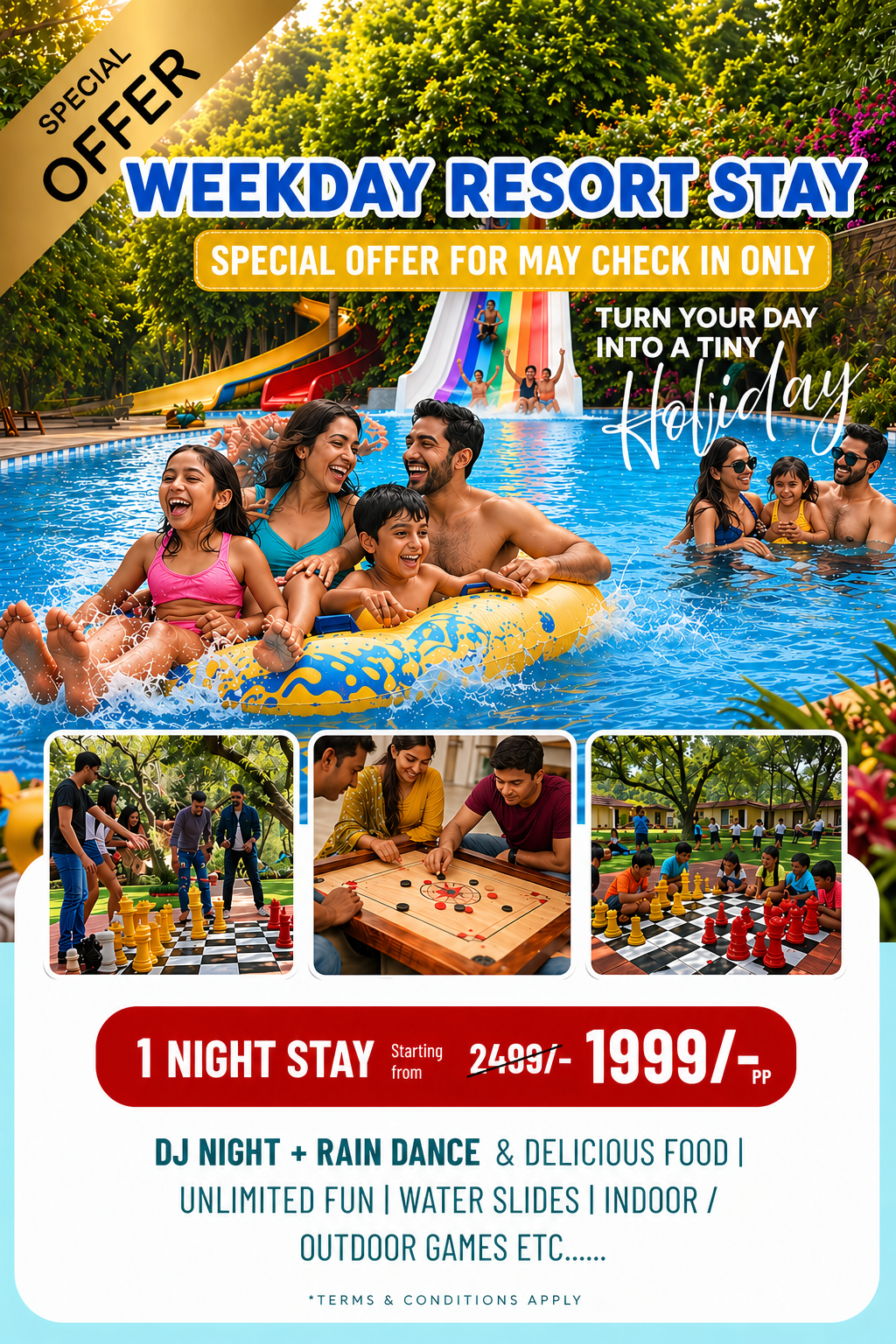 Weekday resort stay deal @1999